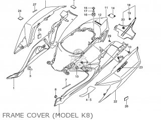 FRAME COVER (MODEL K8) - GSXR600 2009 (K9) USA (E03)
