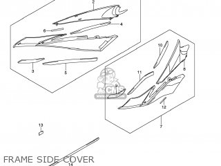 FRAME SIDE COVER - GSXR600 2009 (K9) USA (E03)
