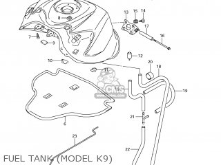 FUEL TANK (MODEL K9) - GSXR600 2009 (K9) USA (E03)