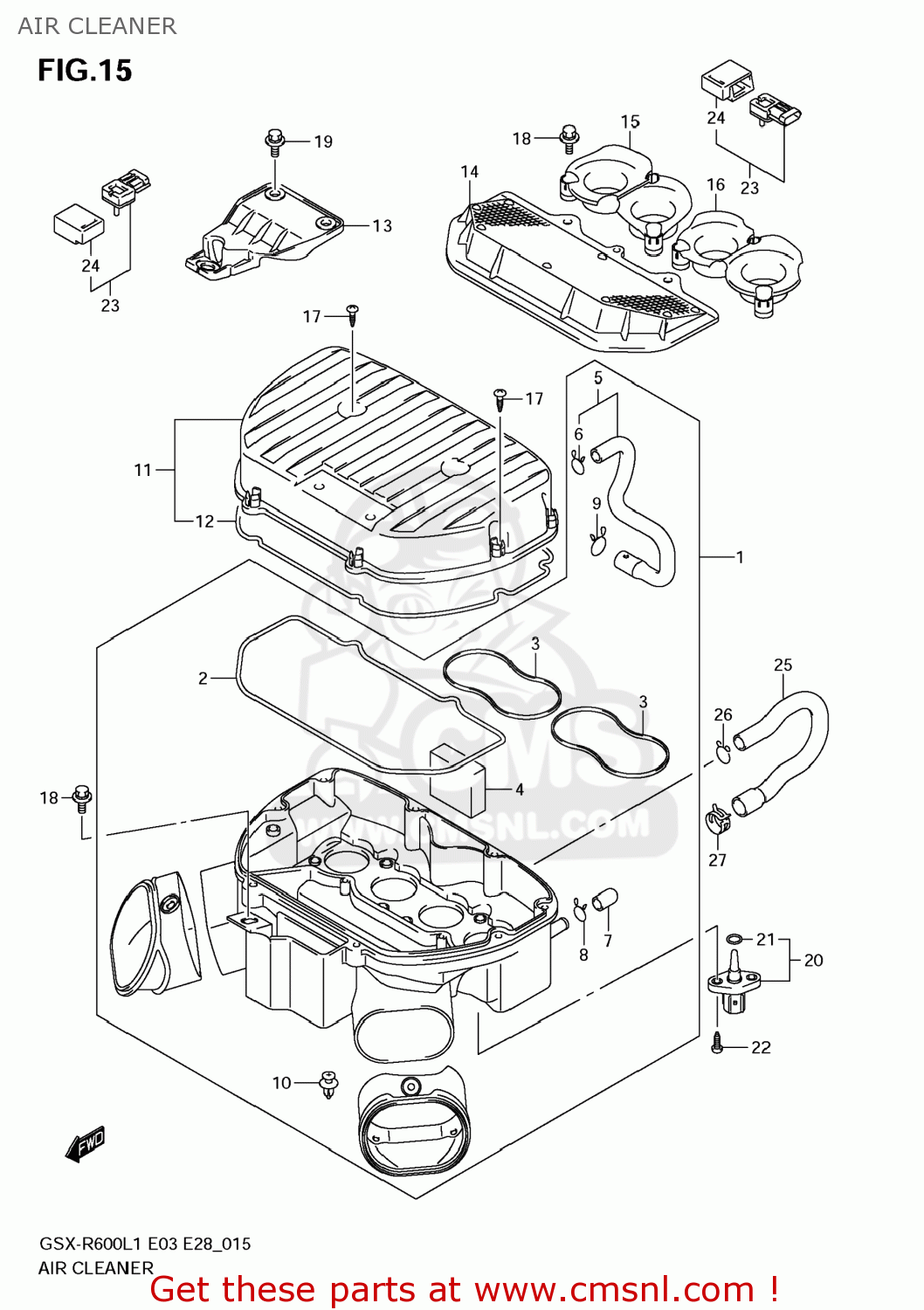 AIR CLEANER GSXR600 2011 (L1) USA (E03)