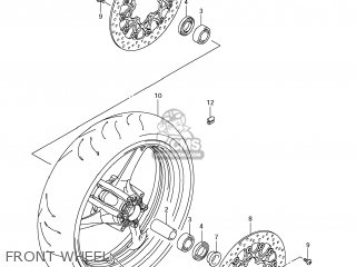 FRONT WHEEL - GSXR600 2011 (L1) USA (E03)