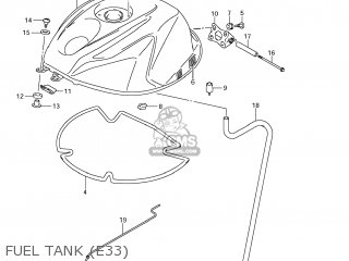 FUEL TANK (E33) - GSXR600 2011 (L1) USA (E03)