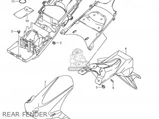REAR FENDER - GSXR600 2011 (L1) USA (E03)