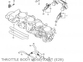 THROTTLE BODY HOSE/JOINT (E28) - GSXR600 2011 (L1) USA (E03)