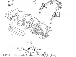 THROTTLE BODY HOSE/JOINT (E3) - GSXR600 2011 (L1) USA (E03)