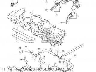 THROTTLE BODY HOSE/JOINT (E33) - GSXR600 2011 (L1) USA (E03)