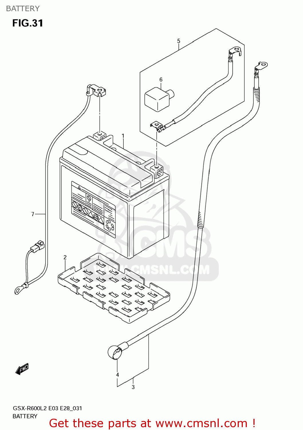 BATTERY GSXR600 2012 (L2) USA (E03)
