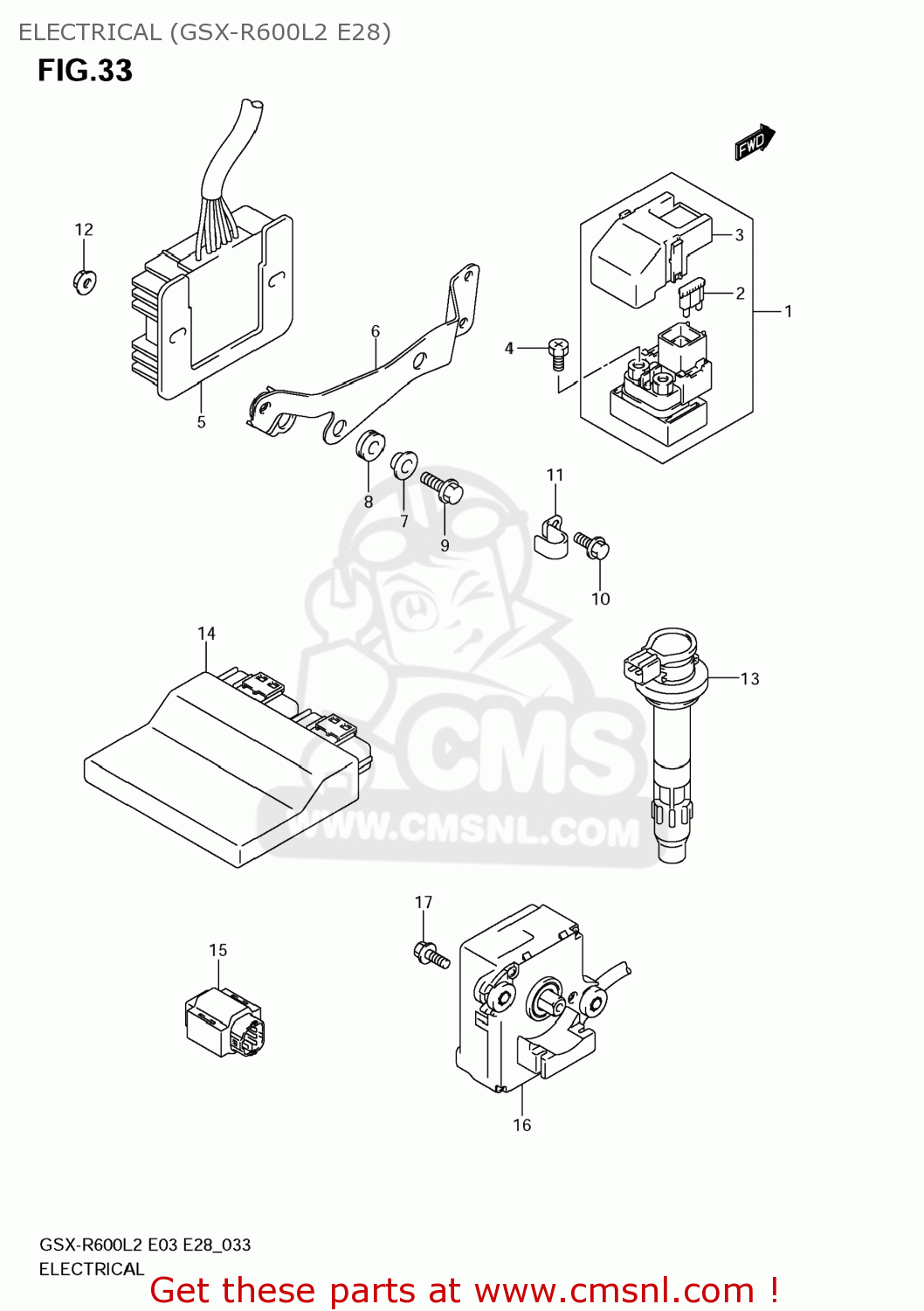 ELECTRICAL (GSX-R600L2 E28) GSXR600 2012 (L2) USA (E03)
