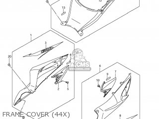 FRAME COVER (44X) - GSXR600 2012 (L2) USA (E03)