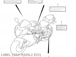 LABEL (GSX-R600L2 E03) - GSXR600 2012 (L2) USA (E03)