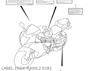 LABEL (GSX-R600L2 E28) - GSXR600 2012 (L2) USA (E03)