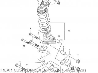 REAR CUSHION LEVER (GSX-R600L2 E28) - GSXR600 2012 (L2) USA (E03)