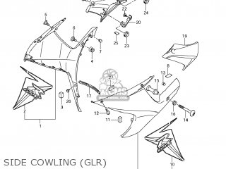 SIDE COWLING (GLR) - GSXR600 2012 (L2) USA (E03)