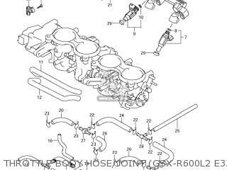 THROTTLE BODY HOSE/JOINT (GSX-R600L2 E33) - GSXR600 2012 (L2) USA (E03)