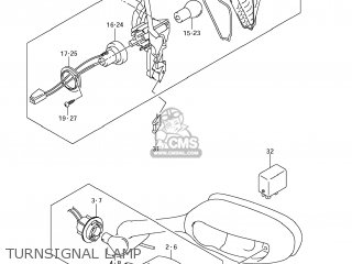 TURNSIGNAL LAMP - GSXR600 2012 (L2) USA (E03)