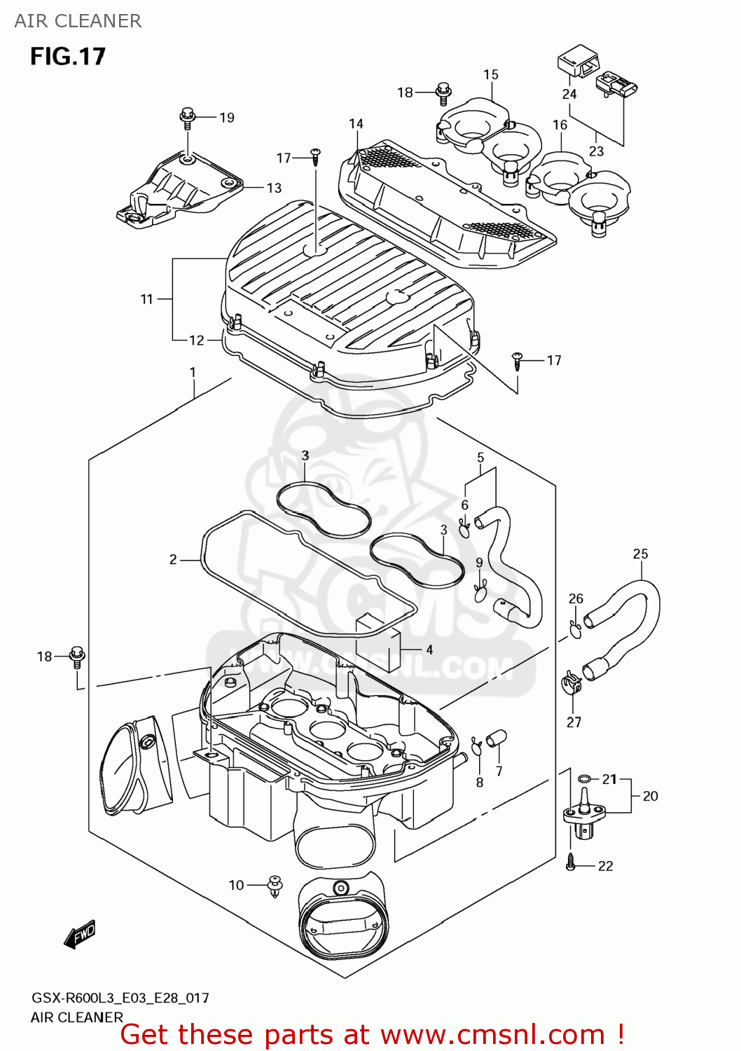 AIR CLEANER GSXR600 2013 (L3) USA (E03)