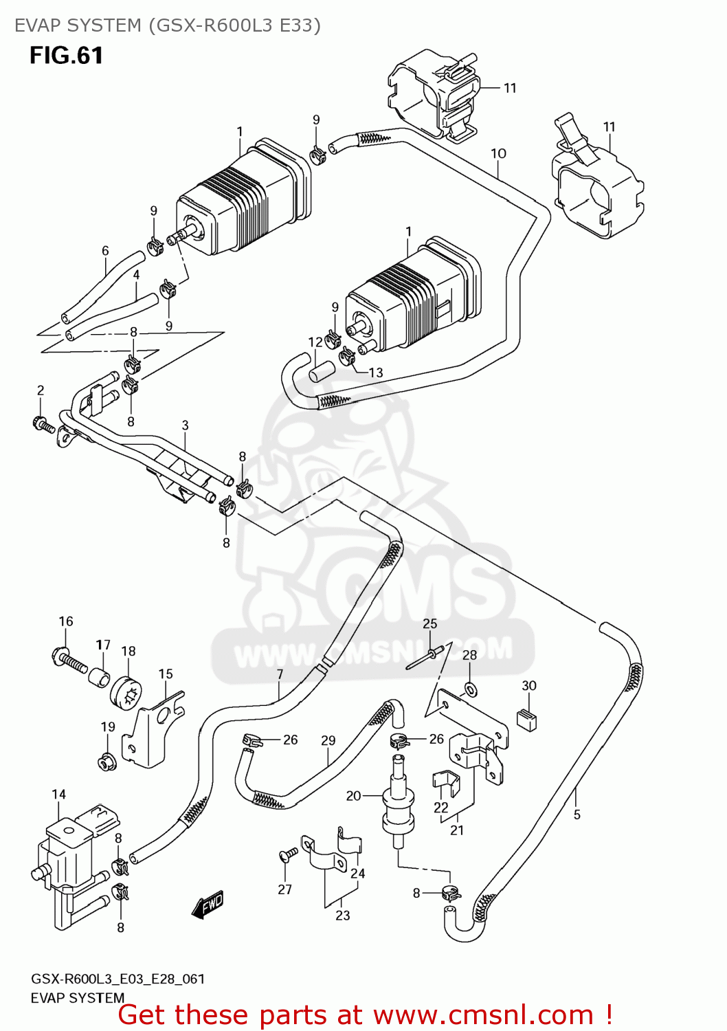 EVAP SYSTEM (GSX-R600L3 E33) GSXR600 2013 (L3) USA (E03)