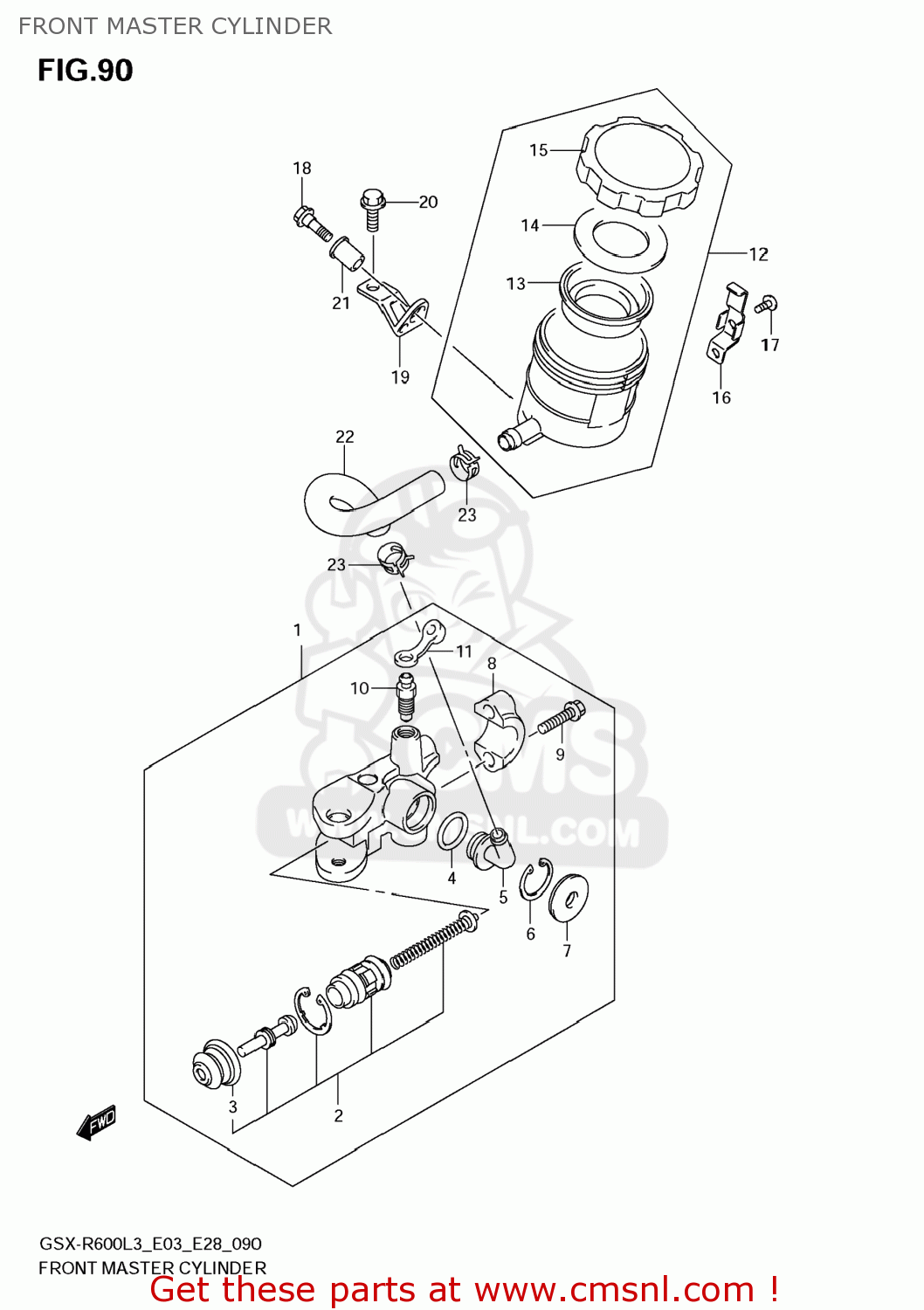 FRONT MASTER CYLINDER GSXR600 2013 (L3) USA (E03)