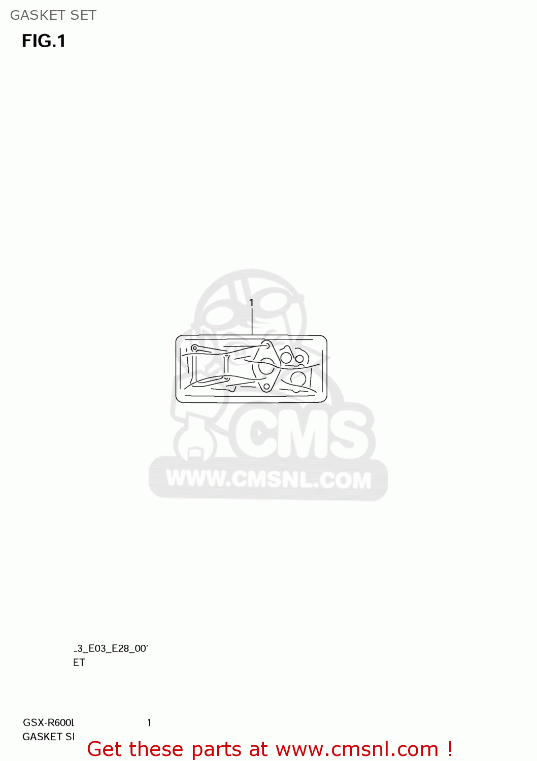 GASKET SET GSXR600 2013 (L3) USA (E03)