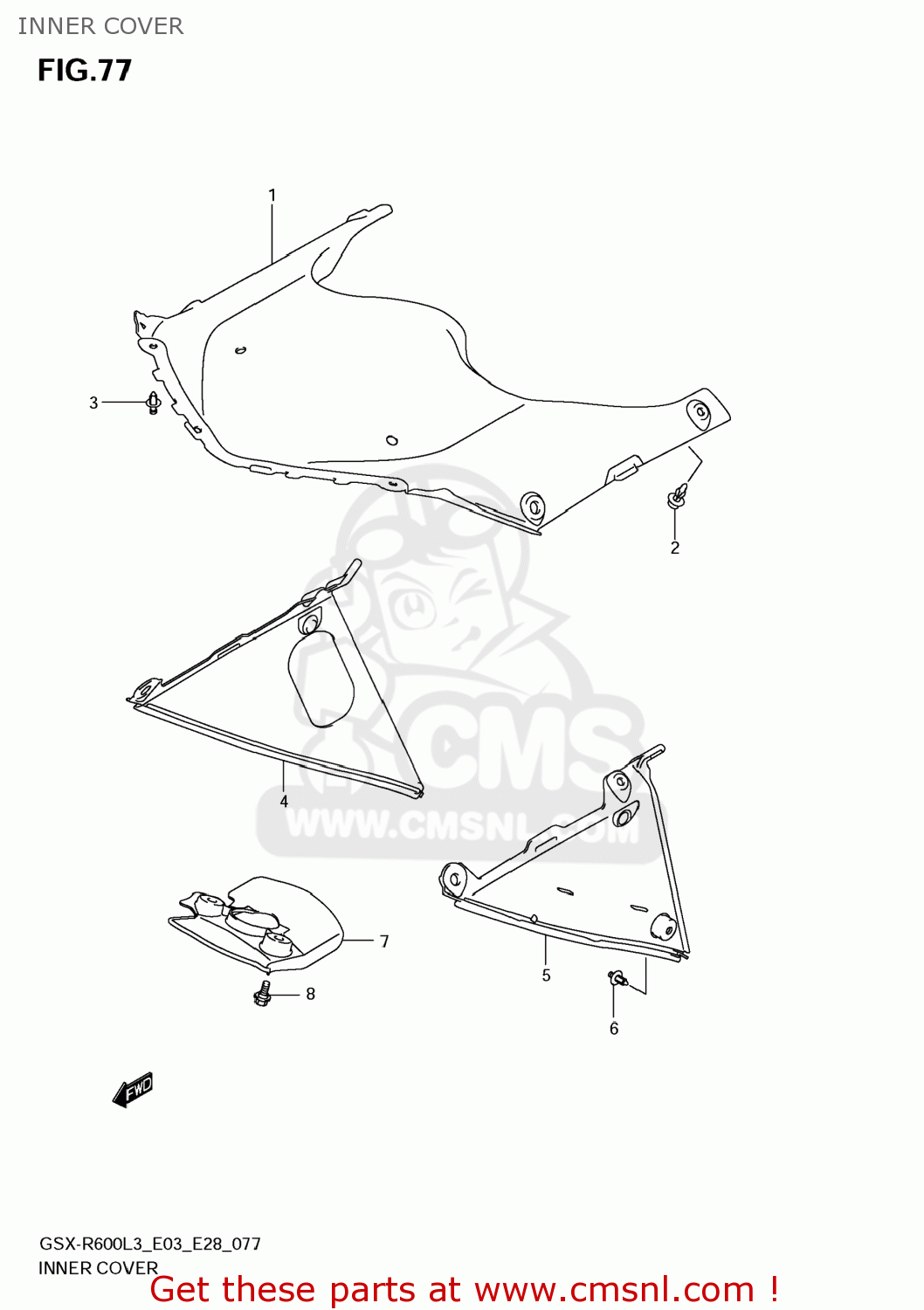 INNER COVER GSXR600 2013 (L3) USA (E03)