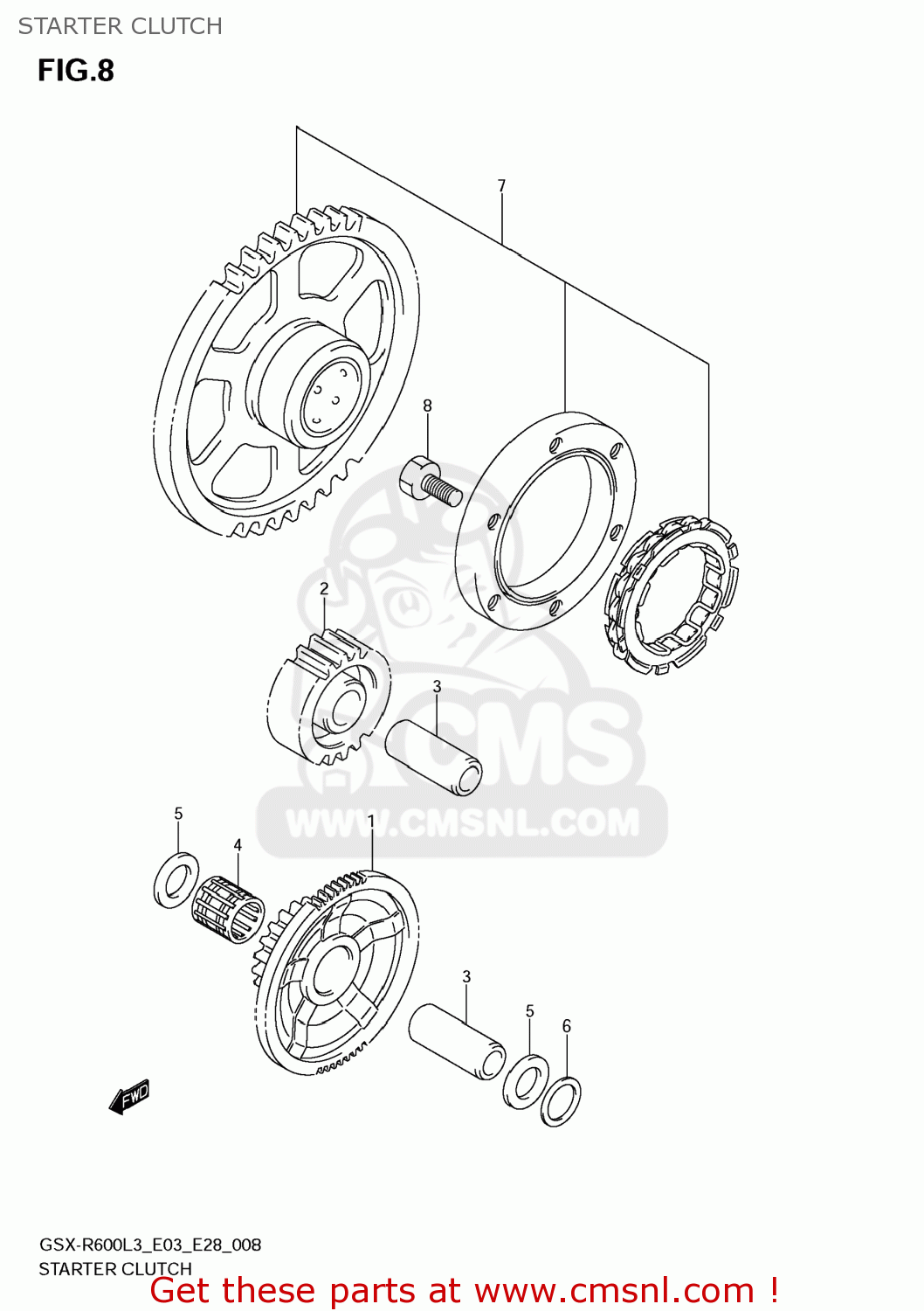 STARTER CLUTCH GSXR600 2013 (L3) USA (E03)