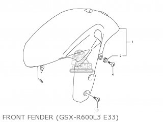 FRONT FENDER (GSX-R600L3 E33) - GSXR600 2013 (L3) USA (E03)