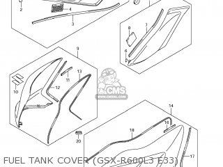FUEL TANK COVER (GSX-R600L3 E33) - GSXR600 2013 (L3) USA (E03)