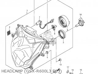 HEADLAMP (GSX-R600L3 E03) - GSXR600 2013 (L3) USA (E03)