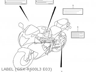 LABEL (GSX-R600L3 E03) - GSXR600 2013 (L3) USA (E03)