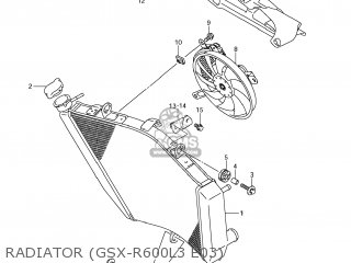 RADIATOR (GSX-R600L3 E03) - GSXR600 2013 (L3) USA (E03)