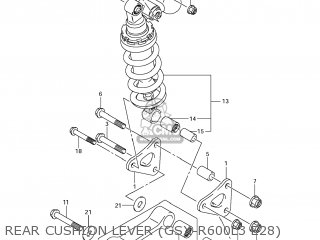 REAR CUSHION LEVER (GSX-R600L3 E28) - GSXR600 2013 (L3) USA (E03)