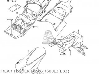 REAR FENDER (GSX-R600L3 E33) - GSXR600 2013 (L3) USA (E03)