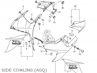 SIDE COWLING (AGQ) - GSXR600 2013 (L3) USA (E03)