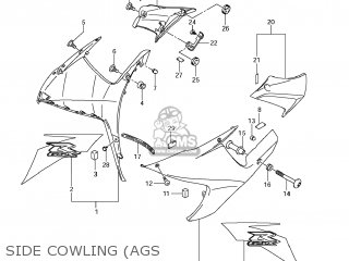 SIDE COWLING (AGS - GSXR600 2013 (L3) USA (E03)