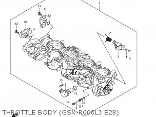 THROTTLE BODY (GSX-R600L3 E28) - GSXR600 2013 (L3) USA (E03)