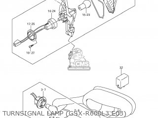 TURNSIGNAL LAMP (GSX-R600L3 E03) - GSXR600 2013 (L3) USA (E03)