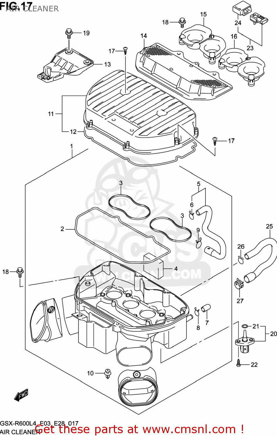 AIR CLEANER GSXR600 2014 (L4) USA (E03)