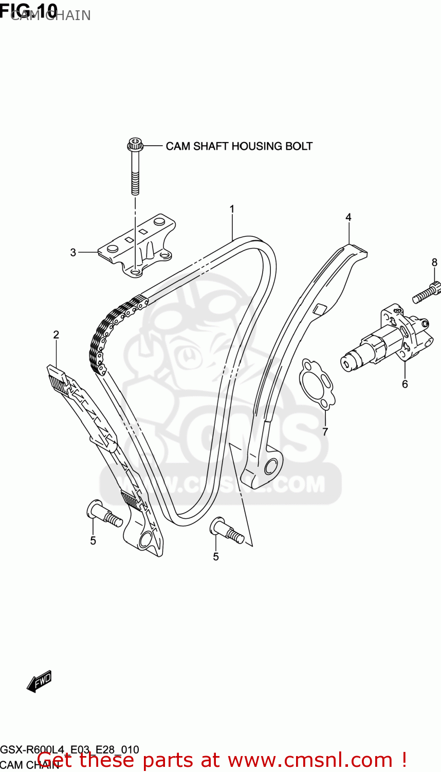 CAM CHAIN GSXR600 2014 (L4) USA (E03)