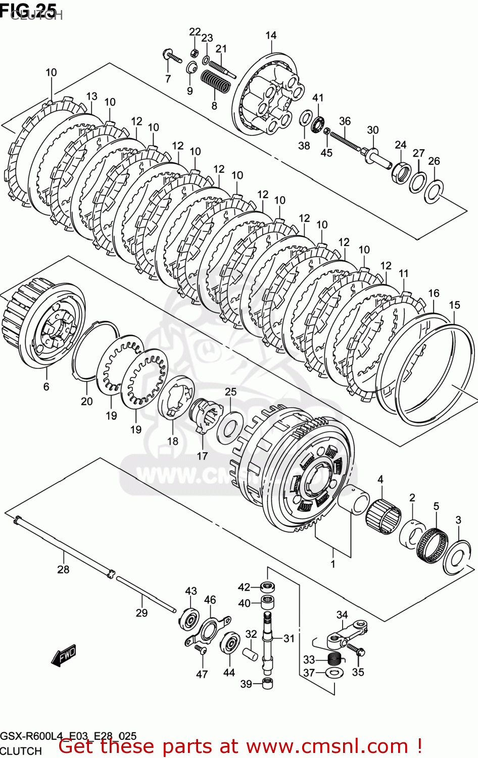 CLUTCH GSXR600 2014 (L4) USA (E03)