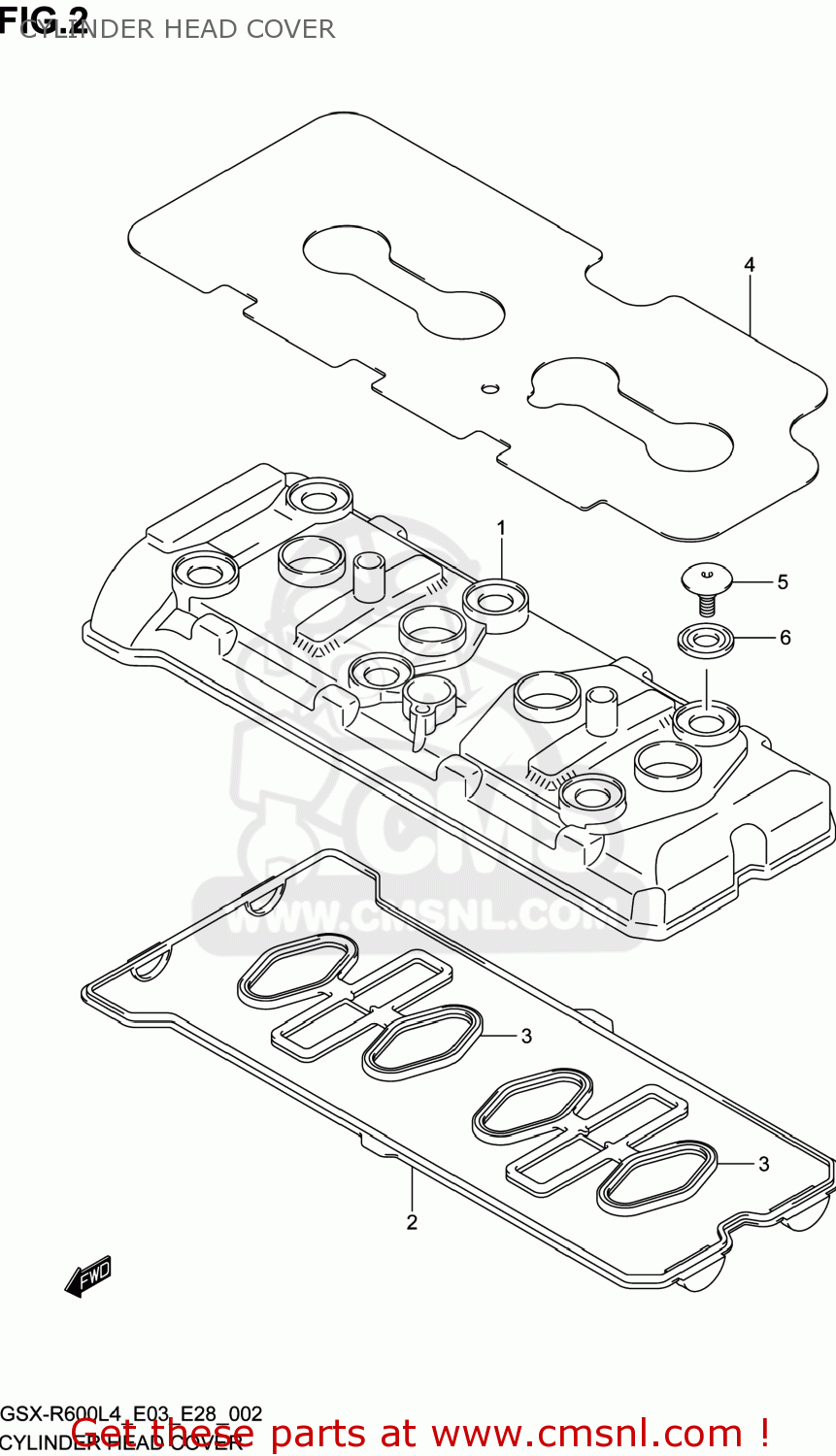 CYLINDER HEAD COVER GSXR600 2014 (L4) USA (E03)