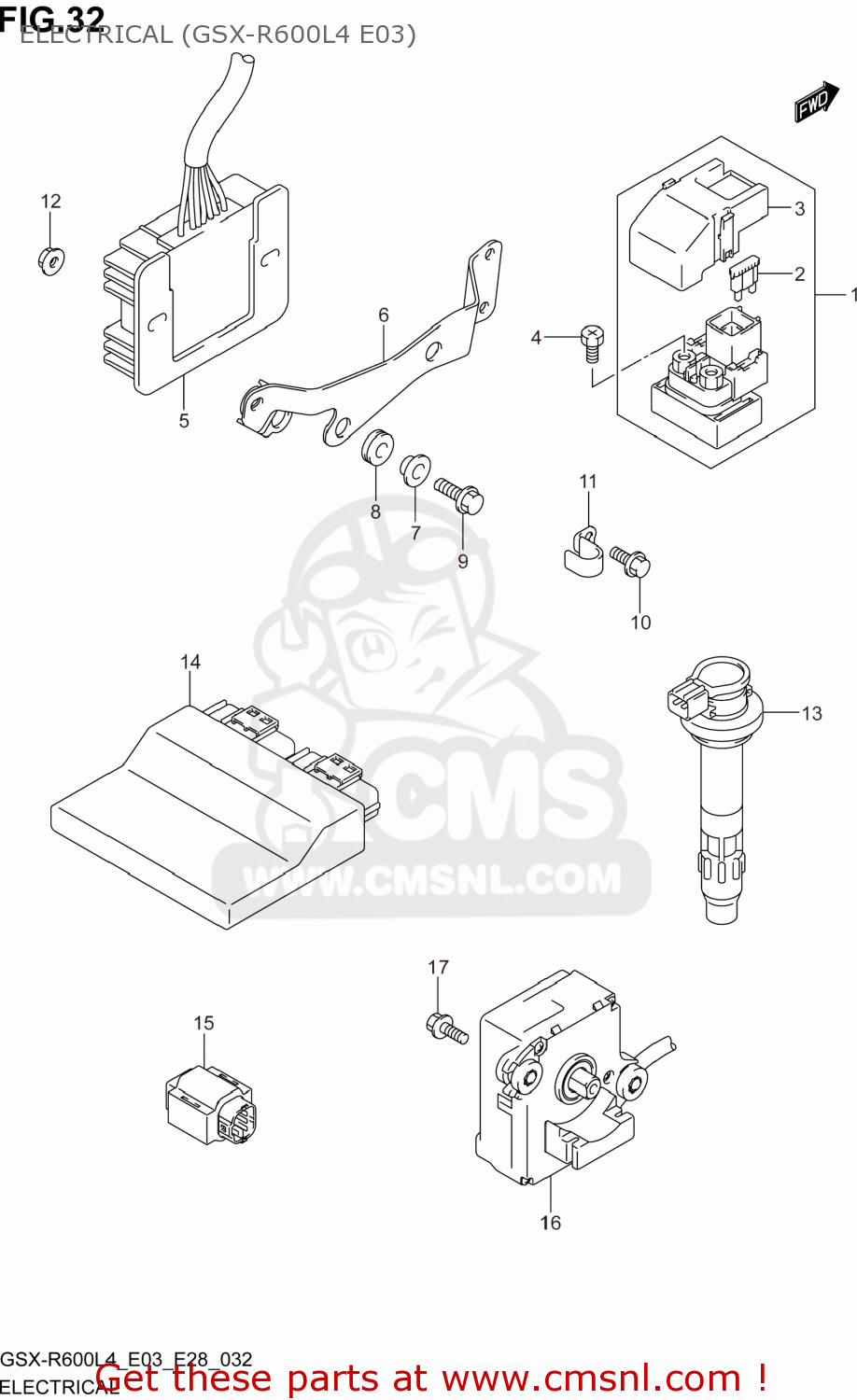 ELECTRICAL (GSX-R600L4 E03) GSXR600 2014 (L4) USA (E03)