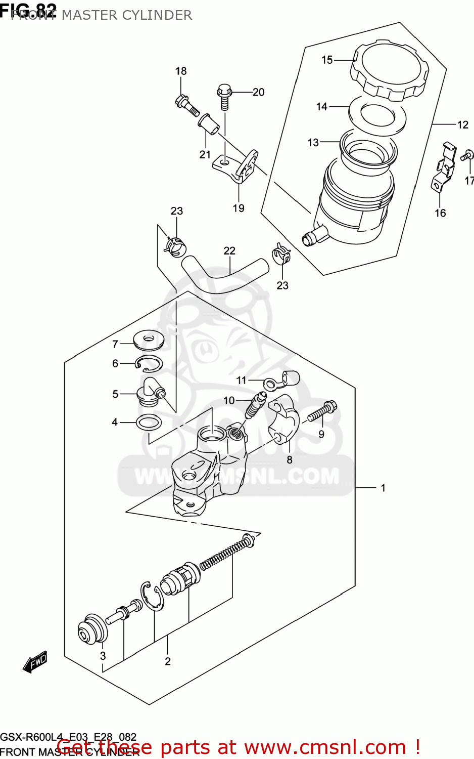 FRONT MASTER CYLINDER GSXR600 2014 (L4) USA (E03)