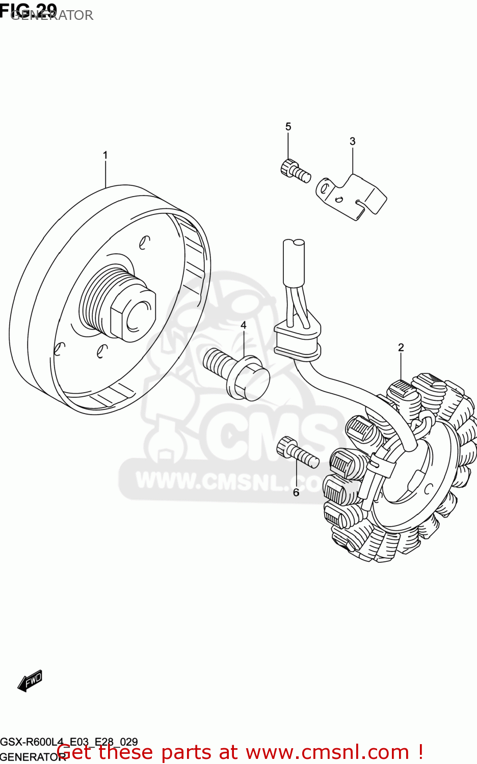 GENERATOR GSXR600 2014 (L4) USA (E03)