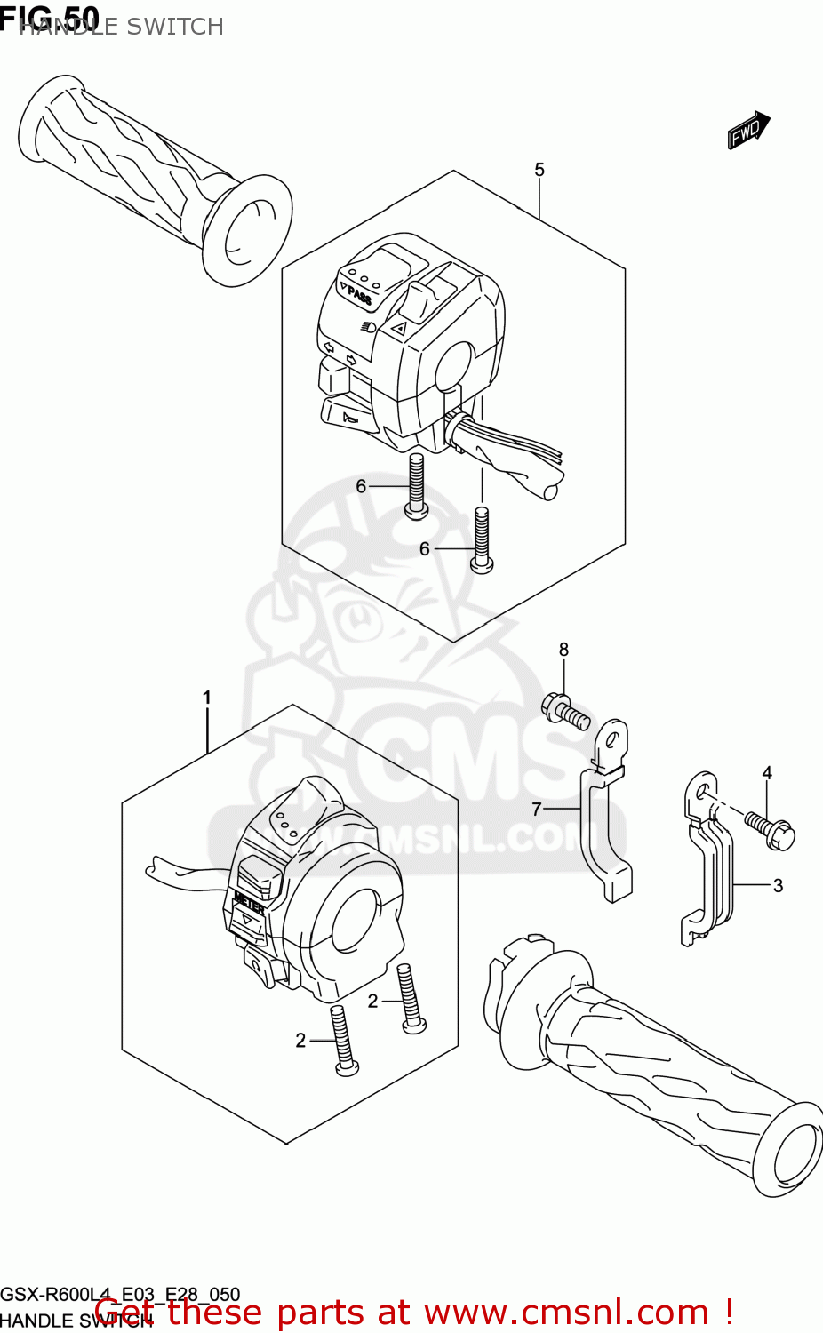 HANDLE SWITCH GSXR600 2014 (L4) USA (E03)