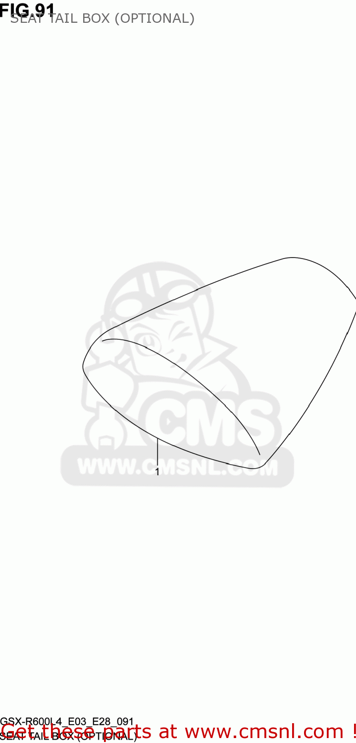 SEAT TAIL BOX (OPTIONAL) GSXR600 2014 (L4) USA (E03)