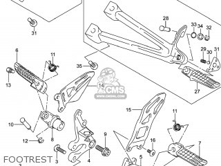 FOOTREST - GSXR600 2014 (L4) USA (E03)
