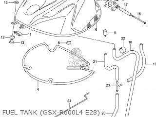 FUEL TANK (GSX-R600L4 E28) - GSXR600 2014 (L4) USA (E03)