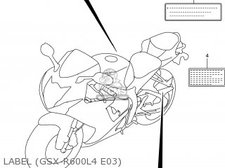 LABEL (GSX-R600L4 E03) - GSXR600 2014 (L4) USA (E03)