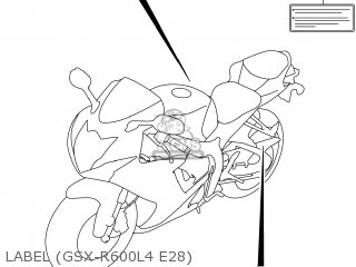 LABEL (GSX-R600L4 E28) - GSXR600 2014 (L4) USA (E03)