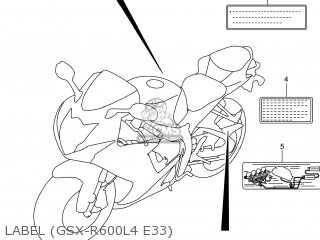 LABEL (GSX-R600L4 E33) - GSXR600 2014 (L4) USA (E03)
